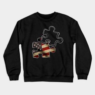 American flag puzzle piece Crewneck Sweatshirt